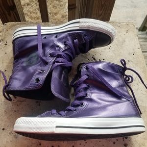 metallic purple converse